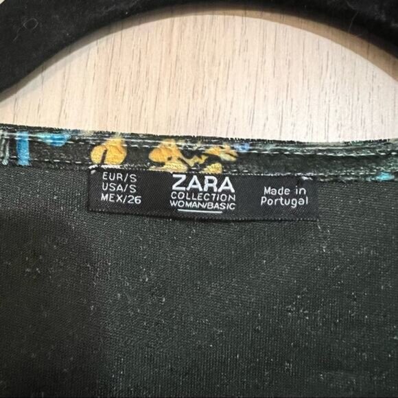 Zara Floral Velvet Wrap Top - Picture 5 of 5